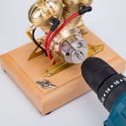 R28 4.3CC Mini OHV V-Twin V2 Engine Double-cylinder Four-stroke Motorcycle Gasoline IC Engine Model - EngineDIY