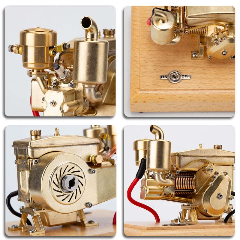 M21 1.9CC Mini Horizontal Single-cylinder Four-stroke Gasoline Engine Tractor Engine IC Engine Model - EngineDIY
