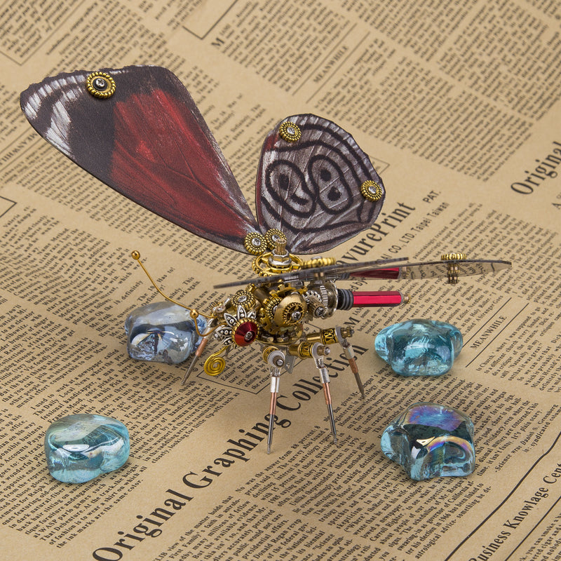 Steampunk 3D Butterfly Model Metal Puzzle DIY Assembly Kit for Kids, Teens and Adults (150PCS+) - EngineDIY