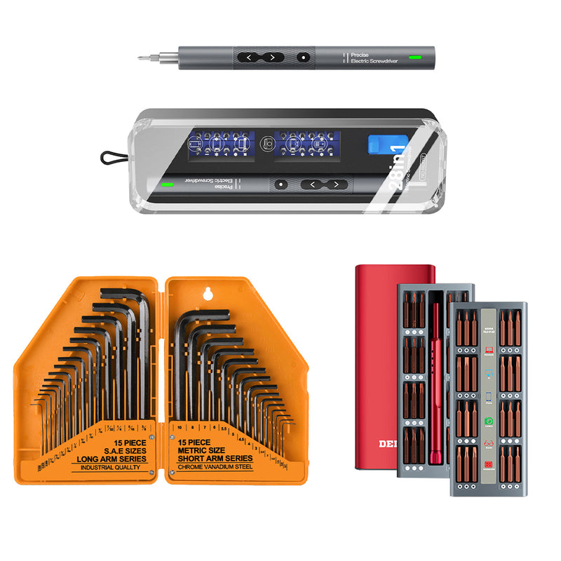 Outils pour moteur, 3 ensembles de tournevis magnétiques de précision, tournevis électrique, clé hexagonale, ensembles d'outils de bricolage