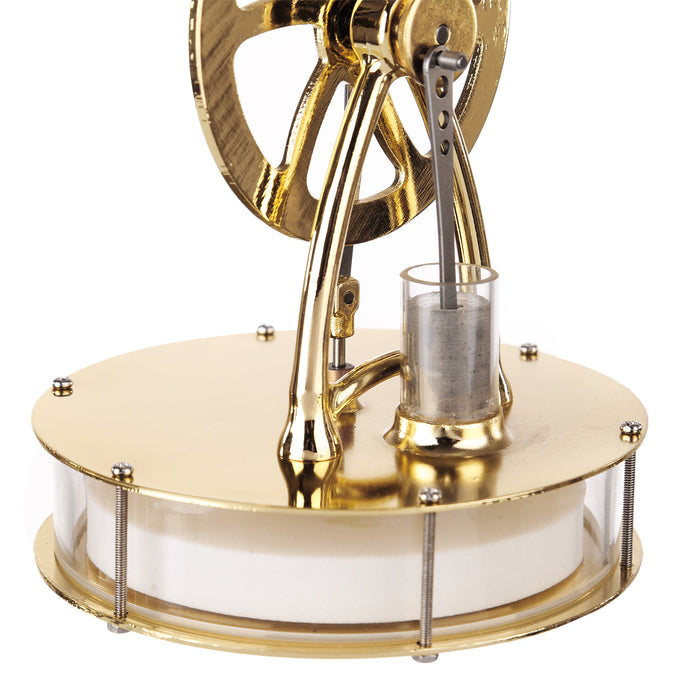 Low Temperature Differential Stirling Engine Model Science Experiment Educational Toy - Golden - enginediy
