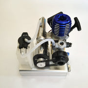 Level 15 12V 2 Stroke Methanol Nitro Engine Generator Model with Cooling Fan (5V 1.5A USB Charging) - EngineDIY