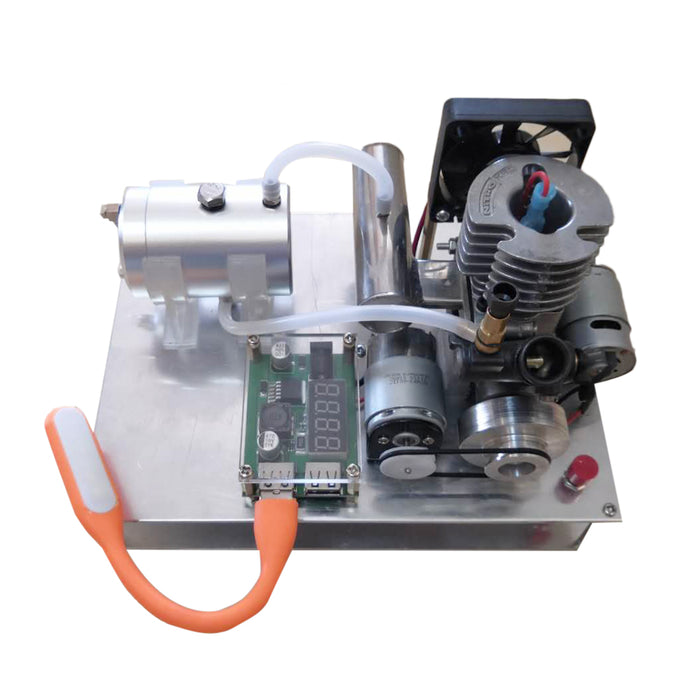 Single Cylinder 2-stroke Air-cooled Methanol Engine Generator Model with Voltage Digital Display and Dual USB Charging Module (One-key Electric Start) - enginediy