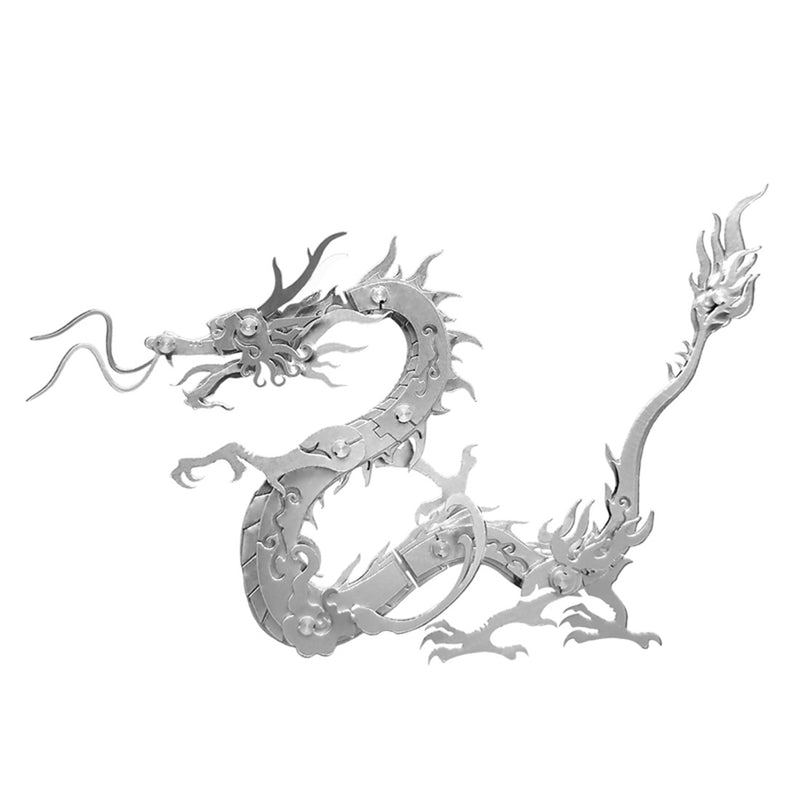 100Pcs+ DIY Metal Assembly Oriental Mythological Creatures Golden Chinese Dragon - EngineDIY