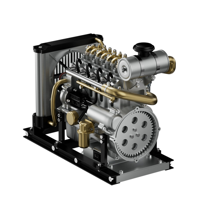 L4 Diesel Engine Model Kit that Works - Build Your Own Diesel Engine - TECHING 1: 10  Full Metal Mini L4 4 Cylinder Engine OHV Inline 4 Cylinder Engine Model Kit 300+PCS - EngineDIY