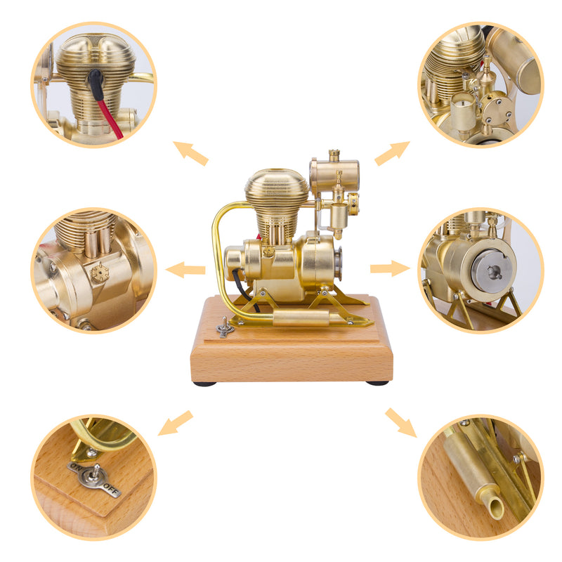 R27 1.6cc Mini Vertical OHV Single Cylinder 4 Stroke Motorcycle Internal Combustion Engine IC Engine Model - EngineDIY