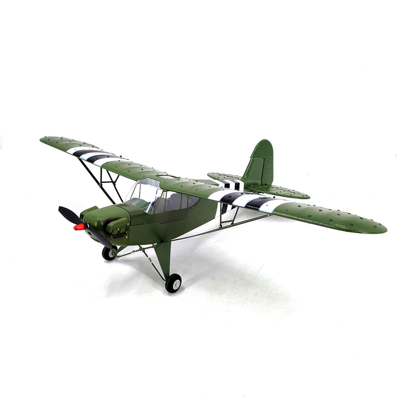 1/16 RC Airplane WWII PIPER J-3 CUB RC 4CH Brushless Fixed-wing Aircraft Model Military Plane Toy (RTF Version)