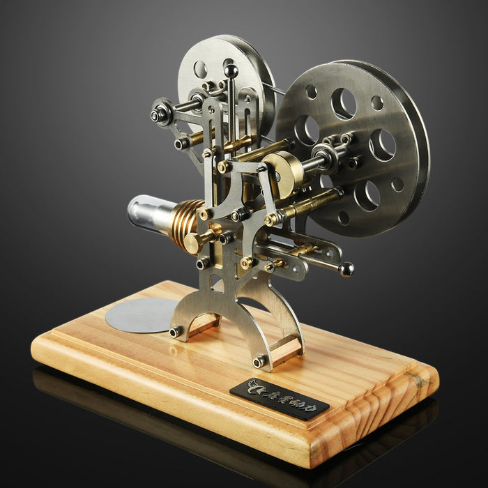 Stirling Engine Kit Nostalgic Film Projector Design External Combustion Engine Model - enginediy