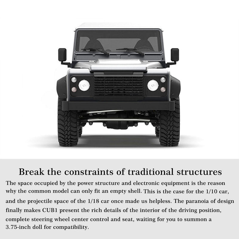 Capo CUB1 RC Crawler Truck 1:18 4WD Electric RC Simulation Off-Road Vehicle Pickup Truck Model with Differential Lock KIT - EngineDIY