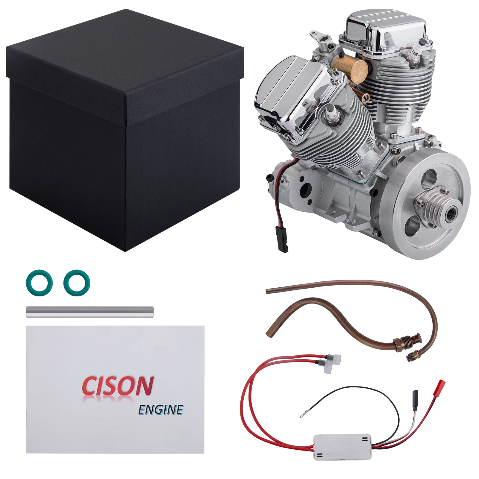 CISON FG-VT9 9ccm V2-Motor und Originalteile V-Twin 4-Takt luftgekühlter RC-Benzinmotor