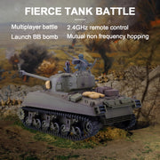 1/16 2.4G RC Tank M4A3 Medium Tank Military Vehicle Model - EngineDIY