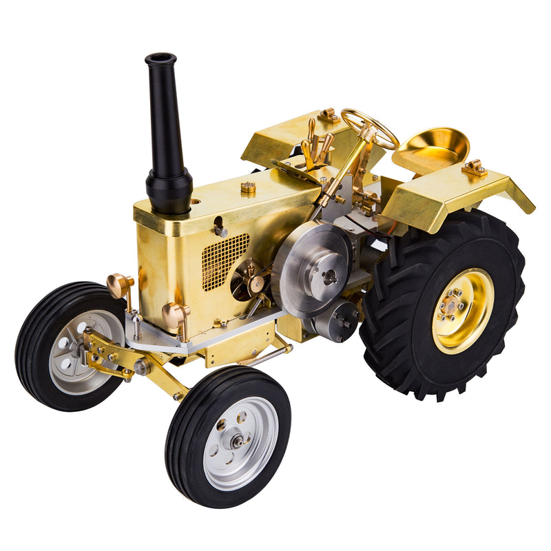 T16 Antique Roller Tractor Model with 1.6cc Mini Horizontal Air-cooled Single-cylinder Gasoline IC Engine - EngineDIY