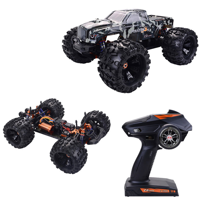 ZD Racing MT8 Pirates3 1/8 2.4G 4WD 90km/h Brushless Motor RC Car Monster Off-road Truck - RTR Version - enginediy