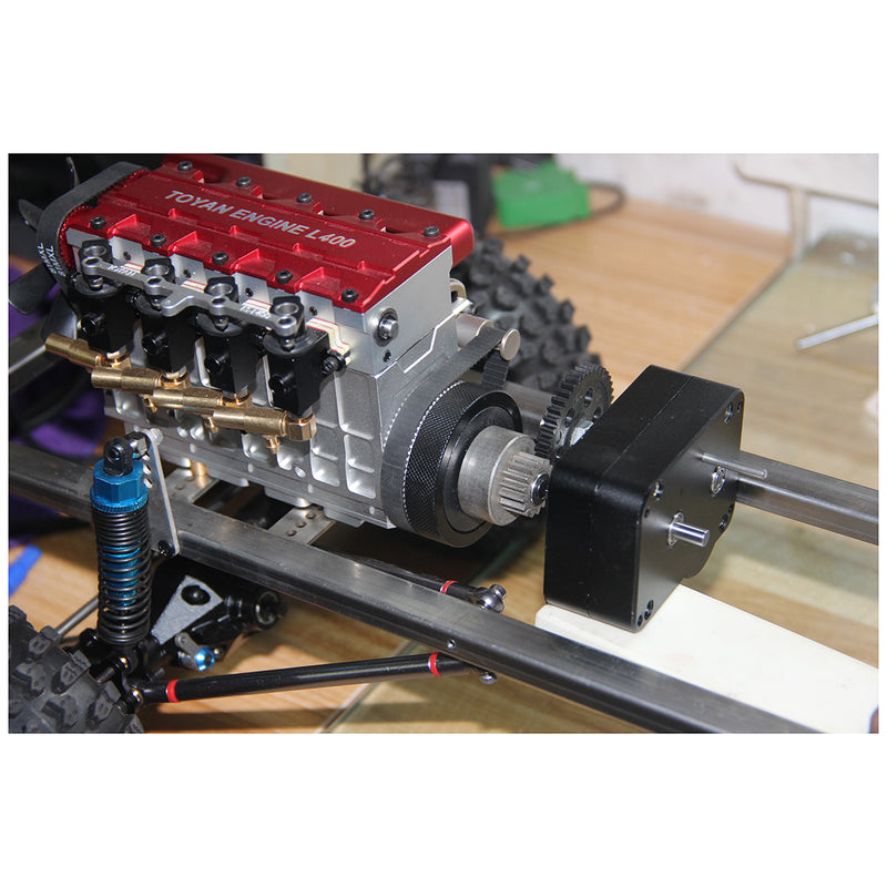 Metal Gearbox with Reverse Neutral Forward Gear for TOYAN Engine Modified Gasoline Powered Model Car - EngineDIY
