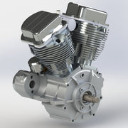 CISON FG-VT9 9cc V2 Engine V-Twin Dual Cylinder 4-Stroke Air-Cooled Gasoline Engine Motorcycle RC Engine Model - EngineDIY