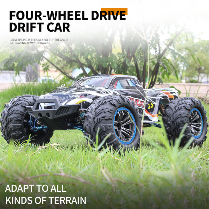 RC Car 1/10 4WD 2.4G 70KM/H Metal Brushless High-speed Off-road Vehicle All-terrain Electric Climbing RC Car Monster Truck Model Toy - Black