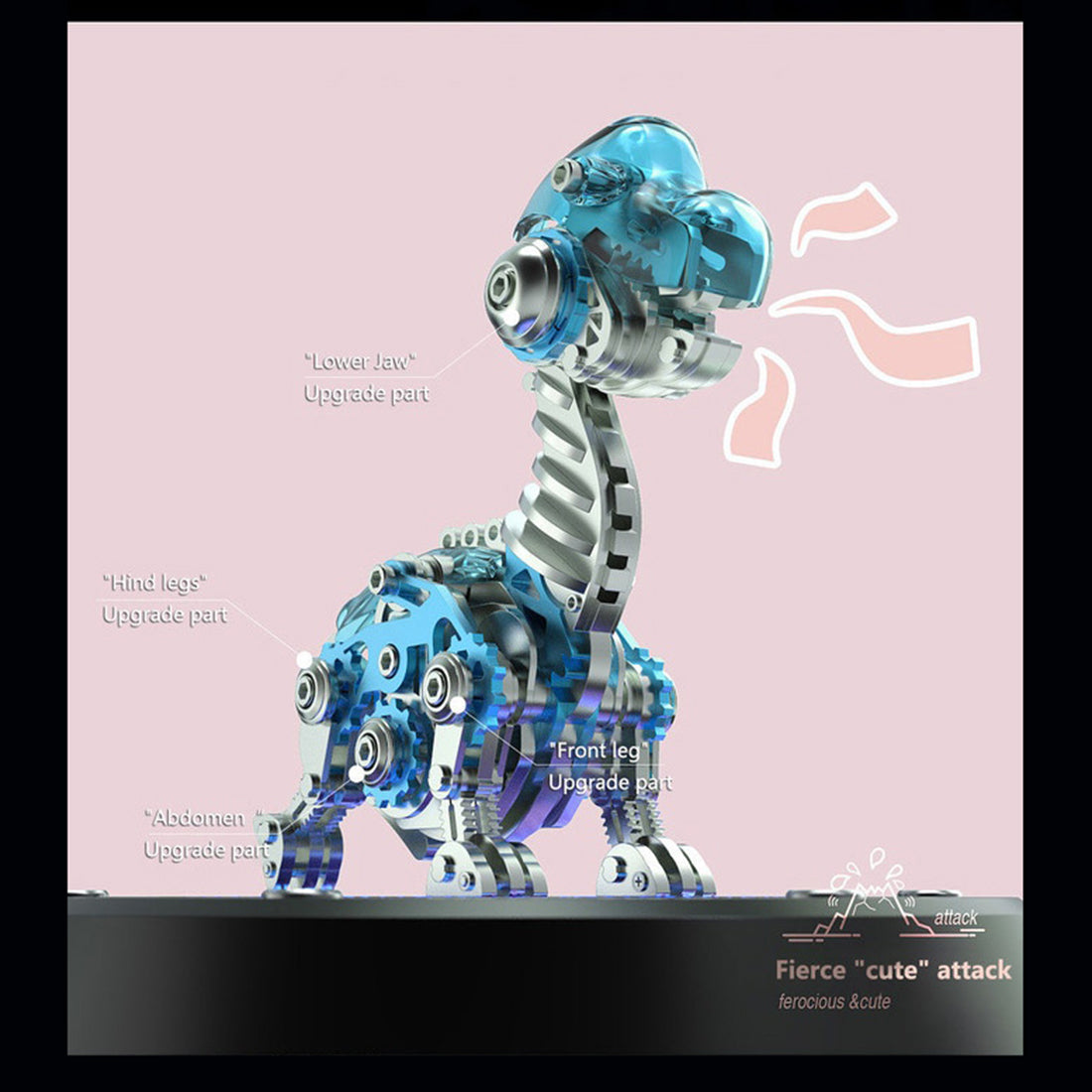 3D-Metall-Dinosaurier-Modellbausatz, DIY-Brachiosaurus-Montagemodell, 160 Teile 