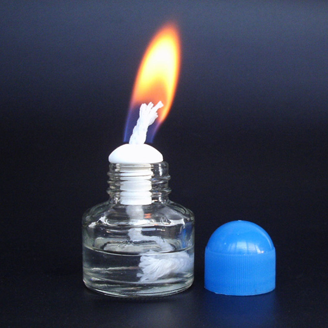 Brûleur à alcool en verre épais 40 x 65 mm 25 ml, lampe chauffante à alcool pour moteur Stirling à combustion externe