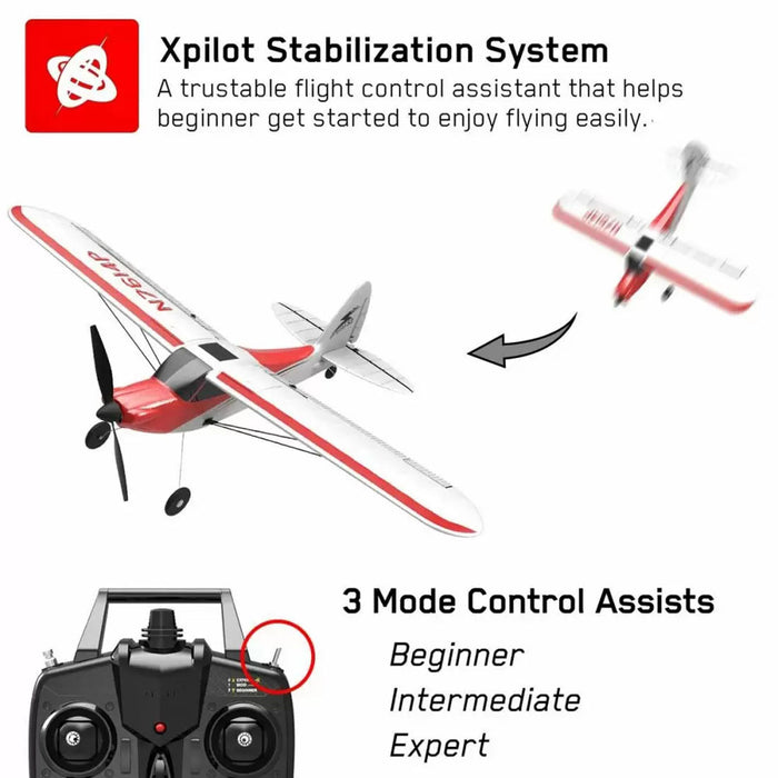 VOLANTEXRC Sport Cub 500mm Wingspan Airplane 2.4G RC 4CH Airplane Fixed Wing Aircraft with Xpilot Gyro System for Beginner - RTF