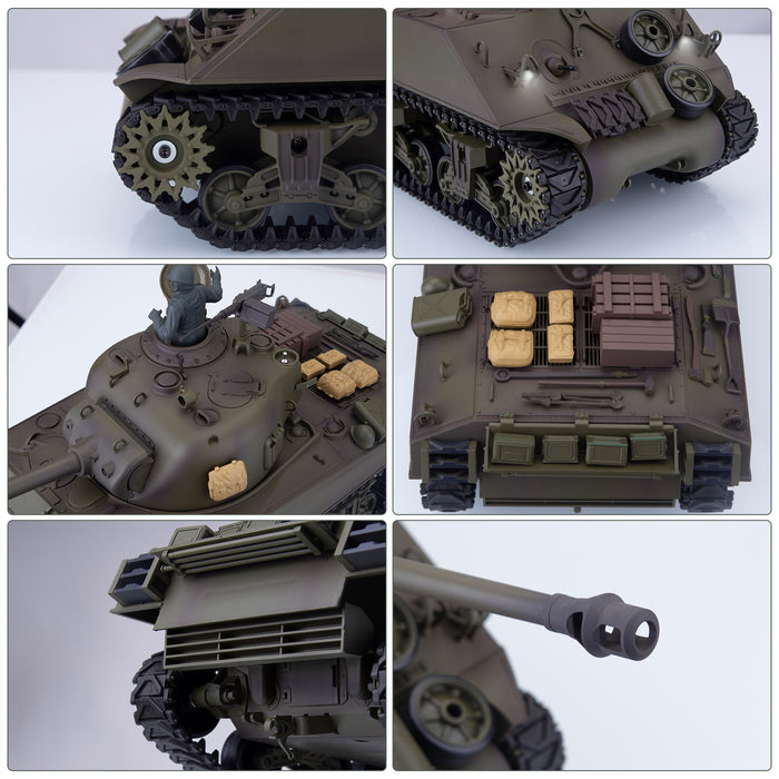 1/16 2.4G RC Tank M4A3 Medium Tank Military Vehicle Model