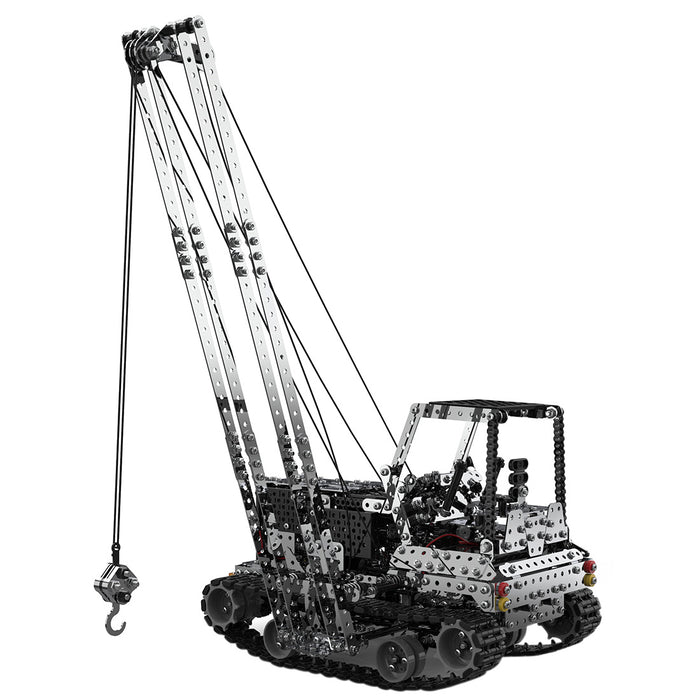 3D Metal Puzzle RC Lateral Crane Model Kit 2.4G 10CH Metal Simulation of Side cranes Model Construction-1745PCS