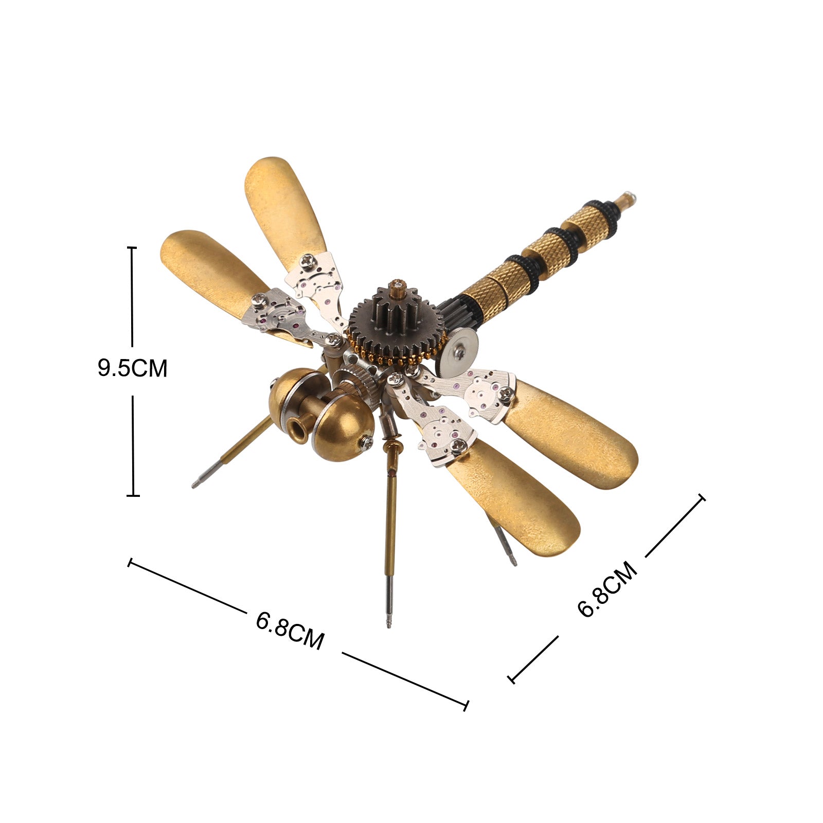 80Pcs Steampunk Insect Metal Model Kits Mechanical Crafts for Home Decor - Dragonfly