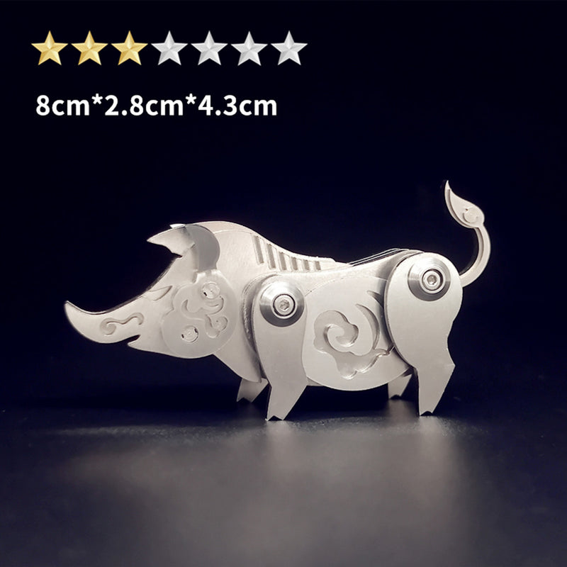 3D Puzzle Model Kit Mechanical Zodiac Pig Metal Games DIY Assembly Jigsaw Crafts Creative Gift - EngineDIY
