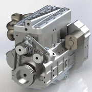 CISON FL4-175 17.5cc Flathead Inline 4 cylinder 4 Stroke Water-Cooled Gasoline Engine Model For RC Model Car Ship Airplane - EngineDIY
