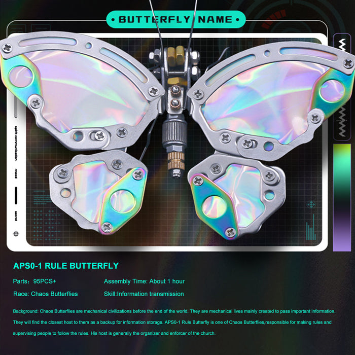 570PCS Mechanical Chaos Butterfly 3D Assembly Model kit