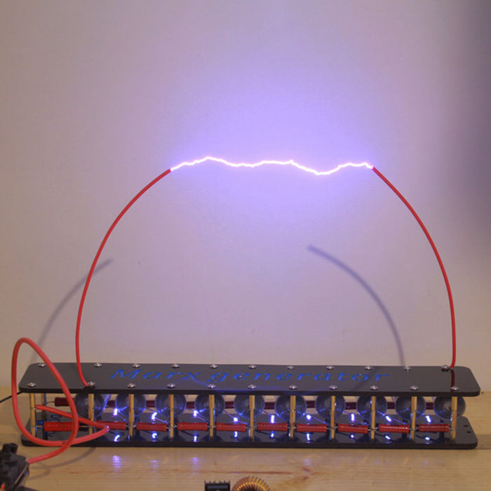 Marx Generator 10 Stage High Voltage Lightning Experiment Electric Arc Educational Assembled Model