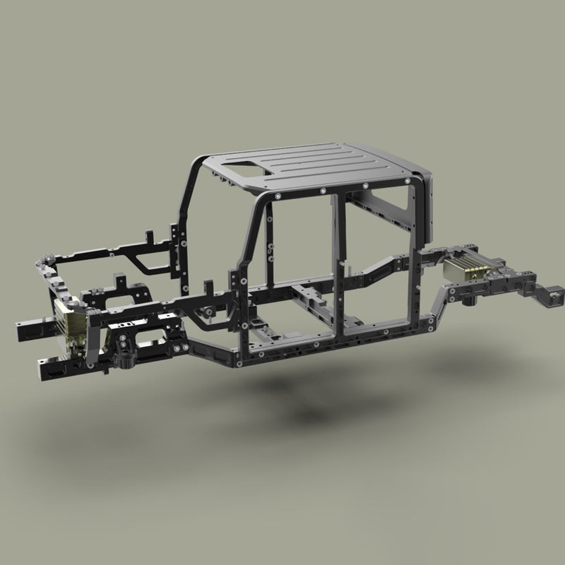 TWOLF TW-715 V8 Engine Powered 1:10 Scale RC Off-road 4WD 4-Door Pickup Truck Vehicle Crawler Kit - EngineDIY