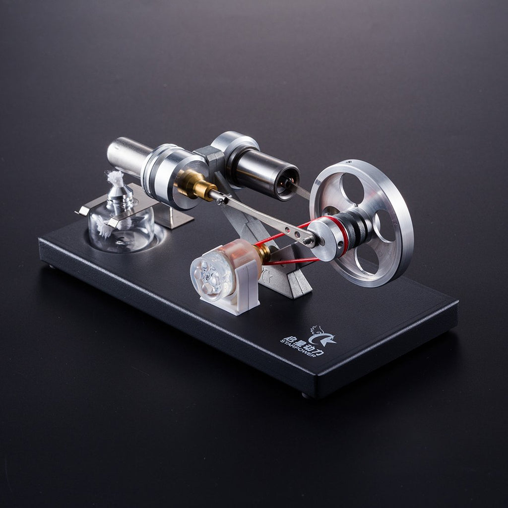Stirling Engine with LED | Easy Operation & Long Lasting - EngineDIY