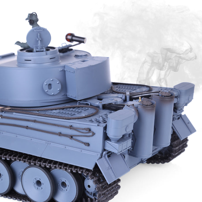 1:16 2.4G Metal German Tiger I RC Tank Infrared Battle Heavy Tank Model with Simulation Light Smoke FPV Dashcam