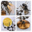 3D Metal Steampunk Galaxy Craft Puzzle Mechanical Wasp with 16 Colors Tap and Remote Control Lamp Model DIY Assembly for Home Decor Creative Gift-627PCS