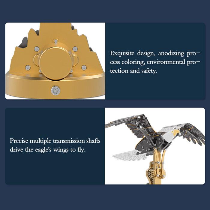 3D Metal Mechanical Eagle Crafts DIY Assembly Model Kit for Kids, Teens and Adults-100PCS+