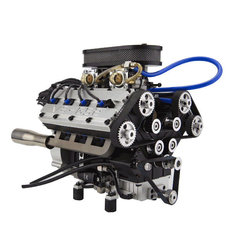 ENJOMOR V8 GS-V8 78CC DOHC Gasoline V8 Engine Model That Works with Starter Kit - EngineDIY
