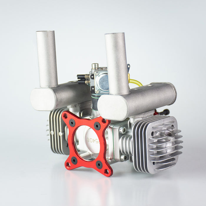 RCGF 50cc Twin Air Cooled Double-cylinder 2-stroke Piston Valve Gasoline Engine for RC Fixed Wing Model Airplane