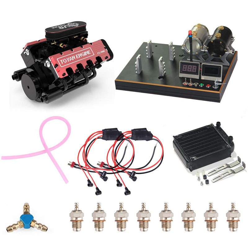 TOYAN FS-V800 V8 Engine With Starter Kit, Stand and Accessories