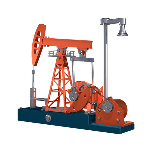 Pumping Unit that Works - Oil Pump Jack Model Kit - TECHING 3D Metal Oilfield Working Equipment with Light Oil Rig Educational Toys Collection 219Pcs