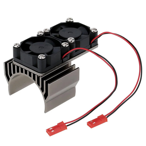 Motor Heat Sink with 2 Cooling Fans for 1/10 HSP RC Car 540/550 3650 Motor