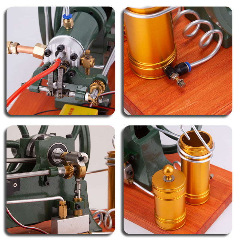 RETROL Antique 4-Stroke Hot-bulb Engine Simulation Horizontal Water-cooled Gasoline Tractor Engine Internal Combustion Engine Model Collection - EngineDIY