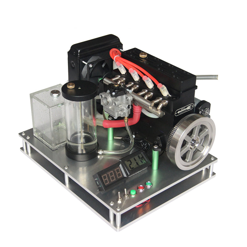 Metal Base with Water Cooling Parts for 32cc Inline Four Cylinder Water Cooled Gasoline Engine - enginediy