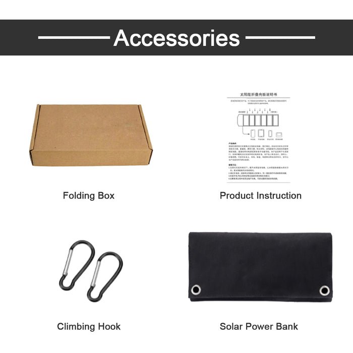 Foldable Solar Panel Charger Kit for Smartphone Laptop