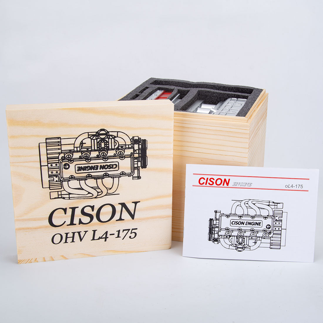 CISON L4-175 17.5cc Mini OHV Inline 4 Cylinder 4 Stroke Water-cooled L4 RC Gasoline Engine Model - Speed Up to 8,000rpm