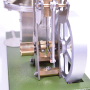 ENJOMOR Retro Metal Steam Engine with Boiler - Vertical Transparent Cylinder Steam Engine Model - STEM Toy - EngineDIY