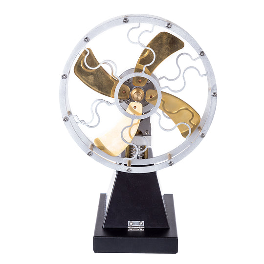 ENJOMOR Vintage 4-Blatt Wärmebetriebener Thermoofenventilator Stirlingmotor Physik Wissenschaft Experiment Spielzeug