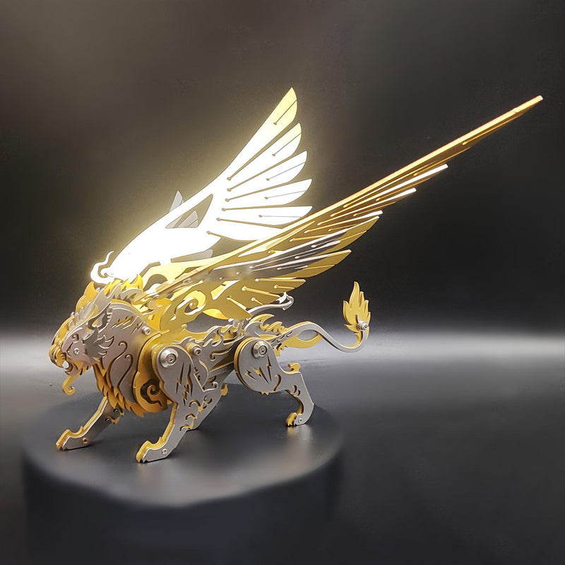 3D Puzzle DIY Model Kit Jigsaw Metal Tiger Model Ancient Chinese Beasts Mechanical Assembly Crafts - EngineDIY