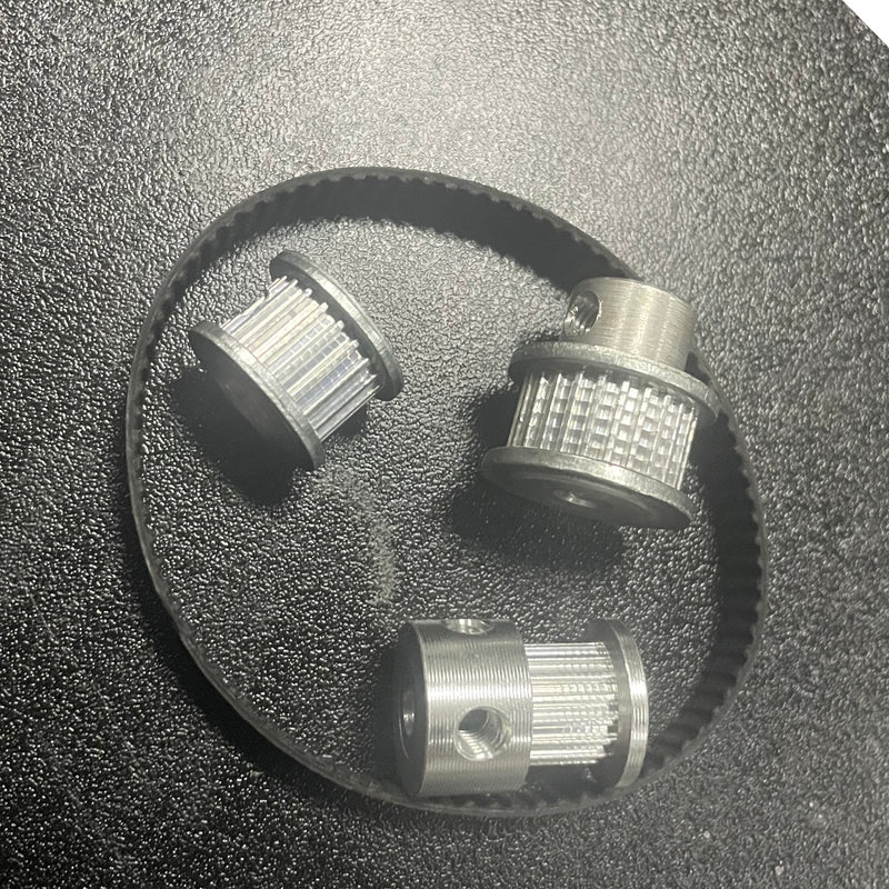 Synchronous Pulley & Belt Assembly Set for ENJOMOR 36cc DOHC D6 ENJOMOR D6 Inline Four-cylinder Engine Models - EngineDIY