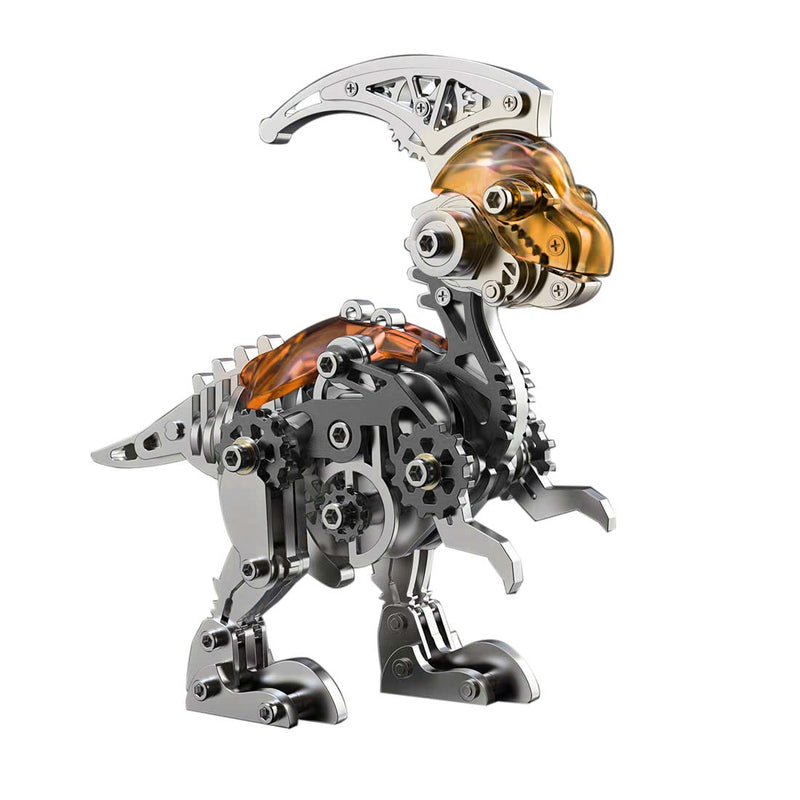 3D Metal Mechanical Dinosaur Model Kit DIY Parasaurolophus Assembly Model - 160PCS - EngineDIY