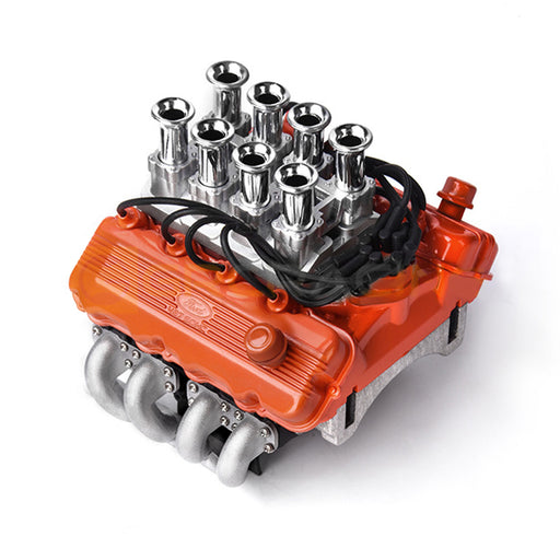 V8 Engine Hood Fan Radiator Intake Motor Hood Kit for 1/10 RC Car GRC FST Motor